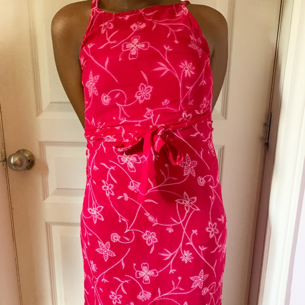Floral pink dress 🌷